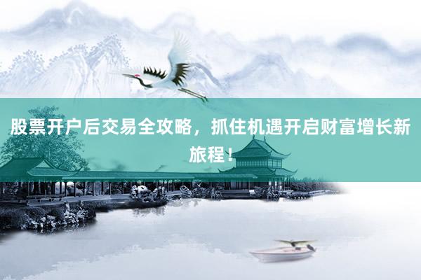 股票开户后交易全攻略，抓住机遇开启财富增长新旅程！