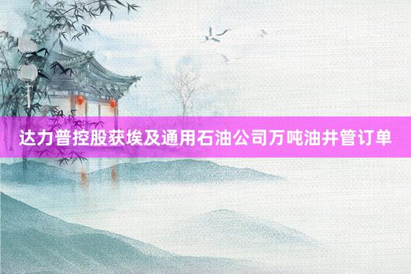 达力普控股获埃及通用石油公司万吨油井管订单