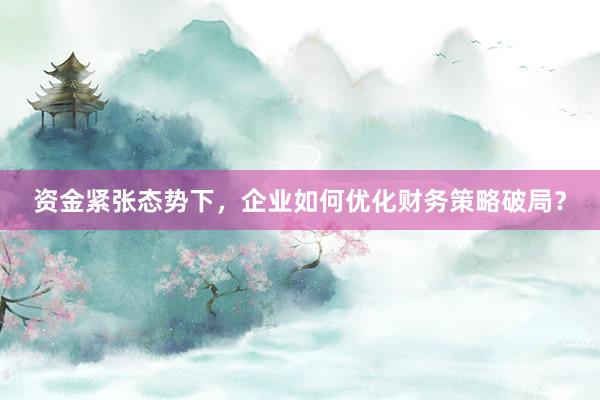 资金紧张态势下，企业如何优化财务策略破局？