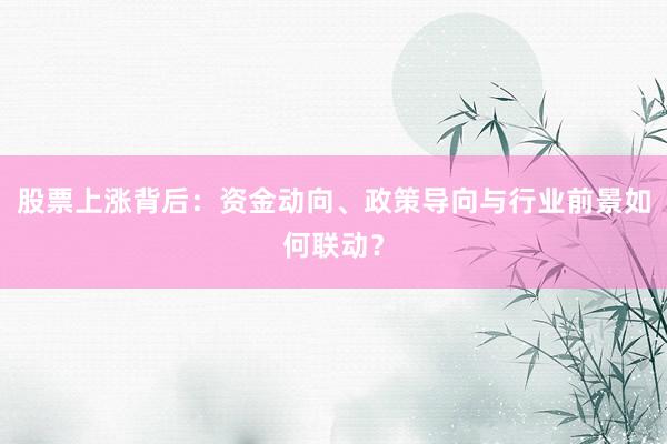 股票上涨背后：资金动向、政策导向与行业前景如何联动？