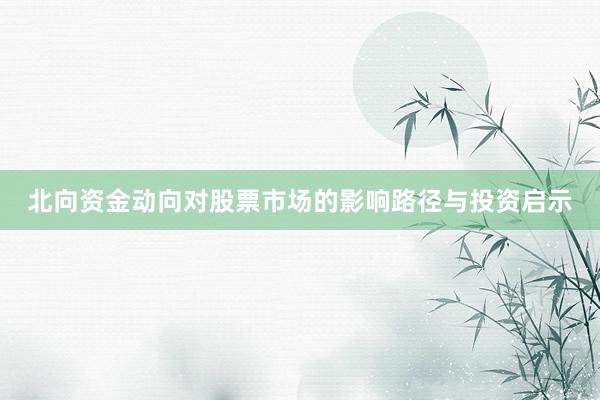 北向资金动向对股票市场的影响路径与投资启示